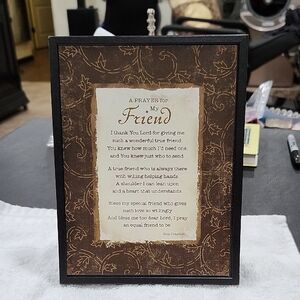 DEXSA "A PRAYER FOR MY FRIEND" FRAMED PLAQUE